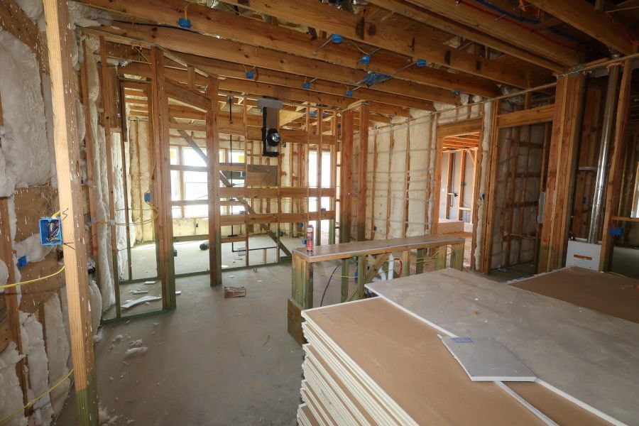 In-progress construction of a new home in Riceland - Enclave Collection, Mont Belvieu, TX (Image 9). In-progress construction of a new home in Riceland - Enclave Collection, Mont Belvieu, TX (Image 9).