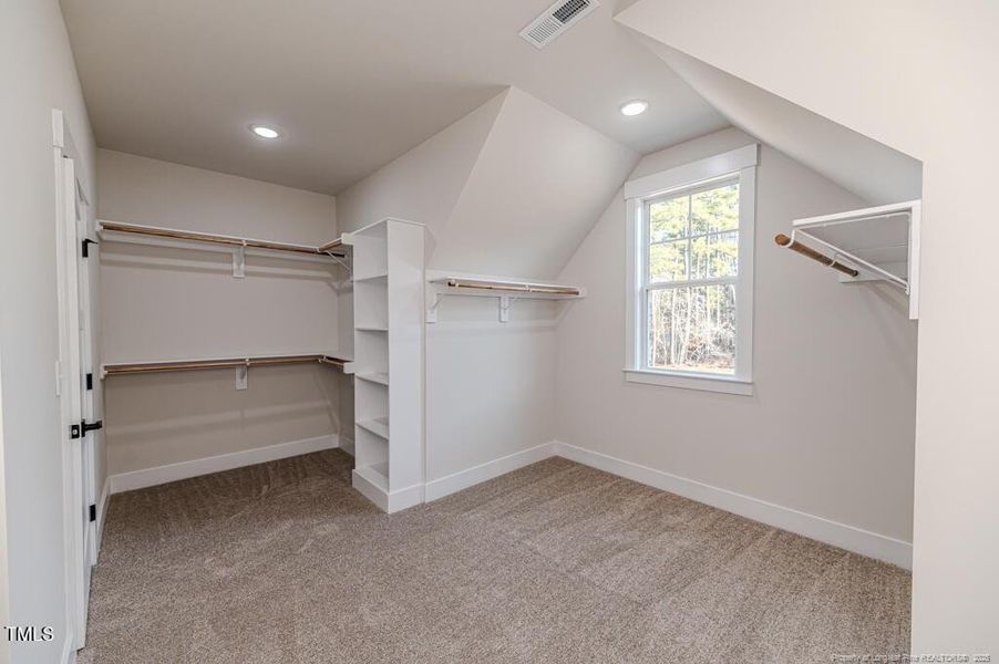 huge master closet with window