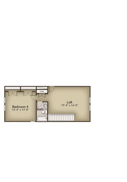 2D floor plan layout for the The Shorebreak by Chesapeake Homes in Terrapin, Leland, NC (Image 6).