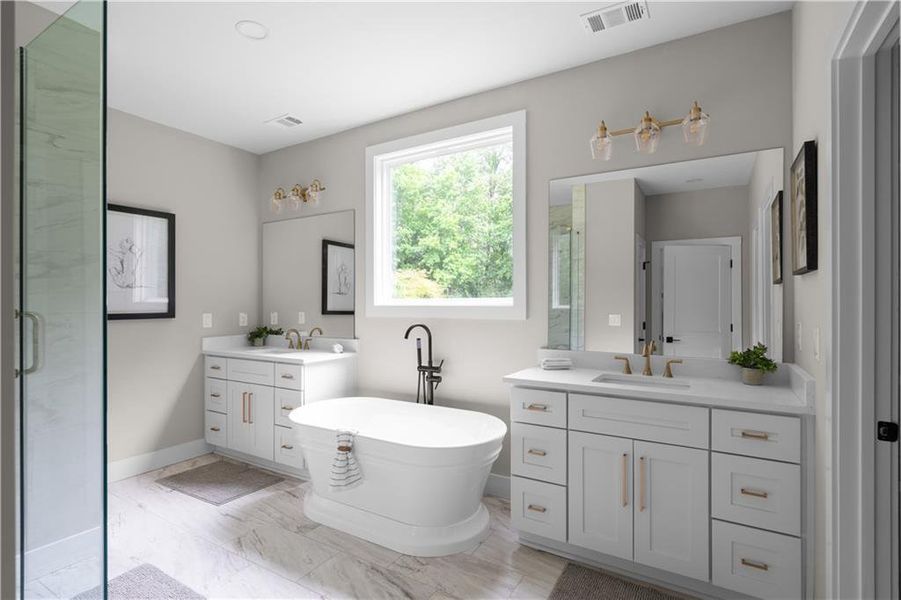 Furnished interior view inside a new home in , Lilburn (Image 34).
