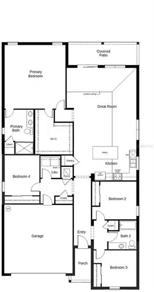2D floor plan layout of this home in Ross Creek, Lakeland, FL (Image 4).