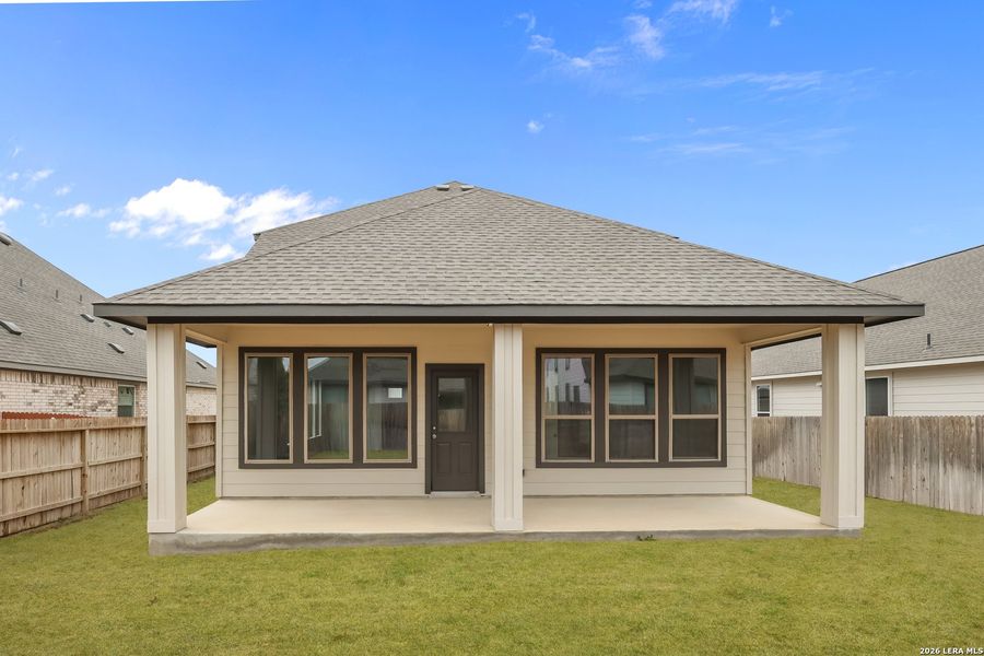 Exterior details and patio area of a home in Megan's Landing, Castroville (Image 3).