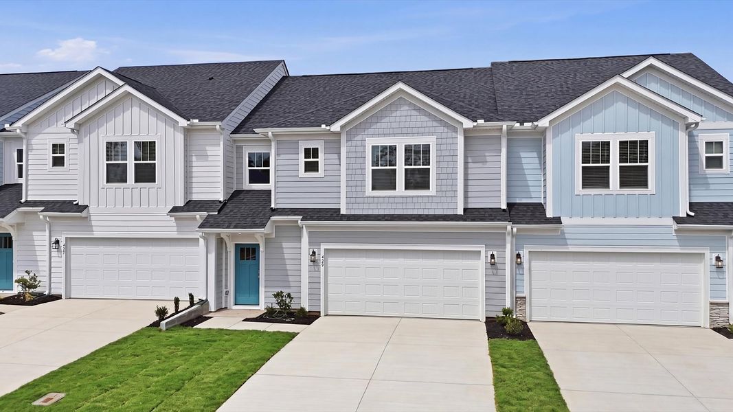 Exceptional home with tasteful exterior finishes and a thoughtfully designed façade by DRB Homes