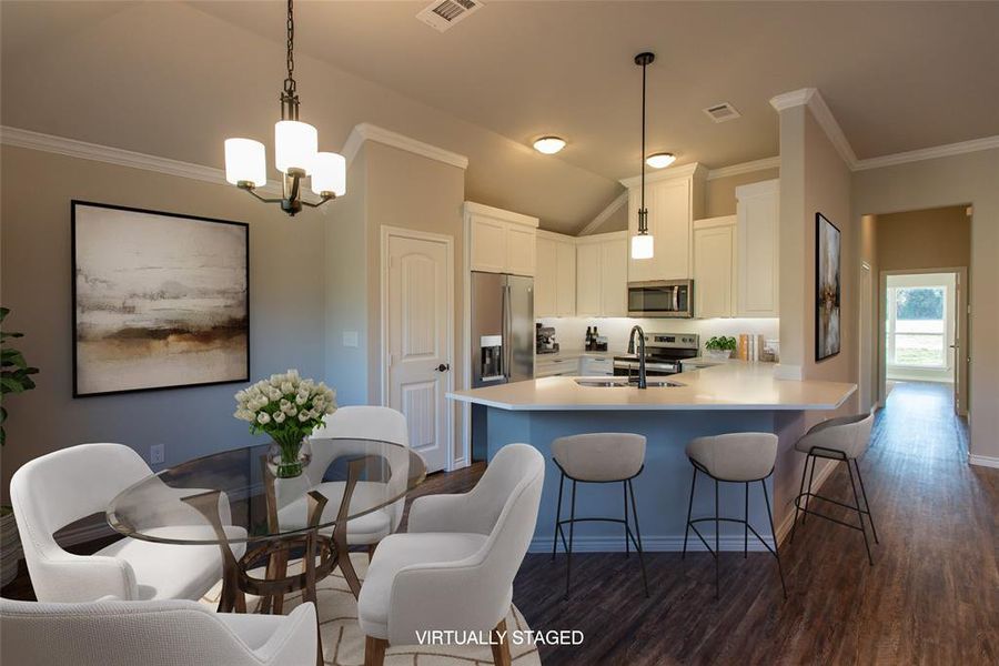 Furnished interior view inside a new home in , Mabank (Image 7).