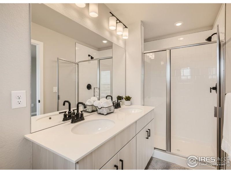 The primary bathroom The primary bathroom