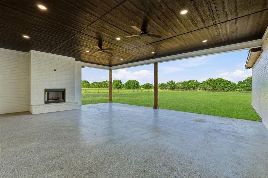 Exterior details and patio area of a home in , Krum (Image 1). Exterior details and patio area of a home in , Krum (Image 1).