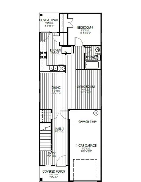 2D floor plan layout for the Summit by Home Creations in Santa Fe, Cleveland, TX (Image 2).