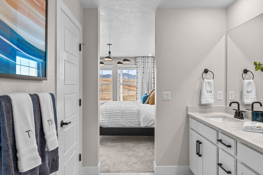 Furnished interior view inside a new home in Trailstone, Arvada (Image 19).
