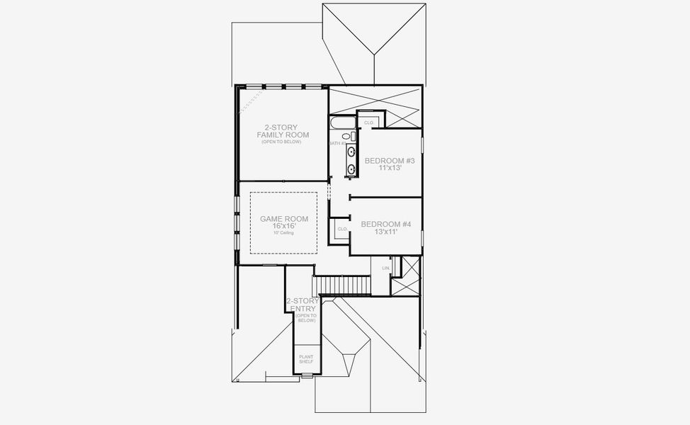 2D floor plan layout for the 2594W by Perry Homes in Juniper Springs 45', Lockhart, TX (Image 4). 2D floor plan layout for the 2594W by Perry Homes in Juniper Springs 45', Lockhart, TX (Image 4).