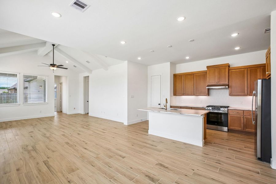 Furnished interior view inside a new home in The Trails 50's, New Caney (Image 14).