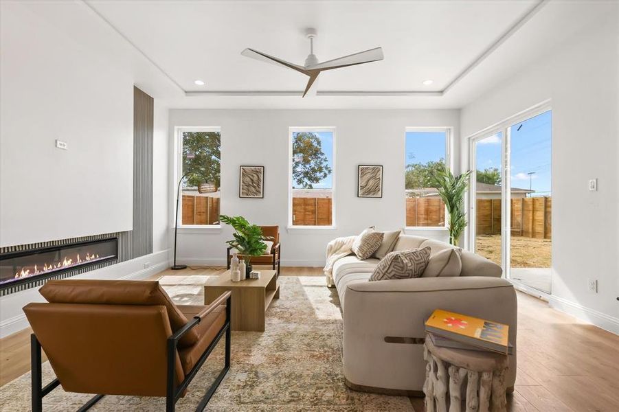 Furnished interior view inside a new home in , The Colony (Image 7). Furnished interior view inside a new home in , The Colony (Image 7).