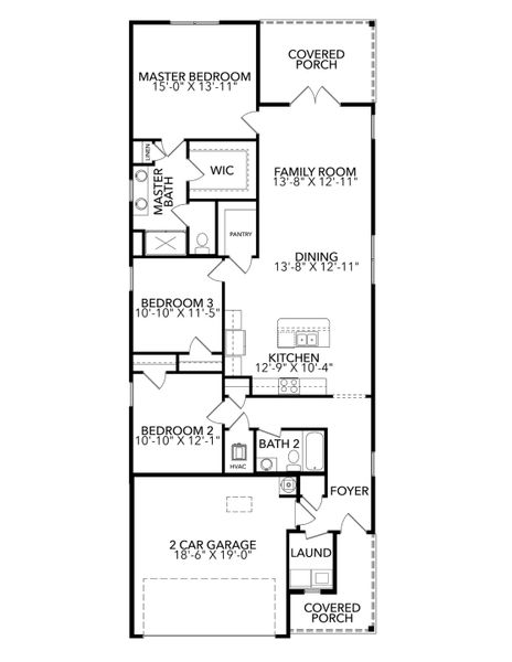 2D floor plan layout of this home in Titus Park, Panama City, FL (Image 5).