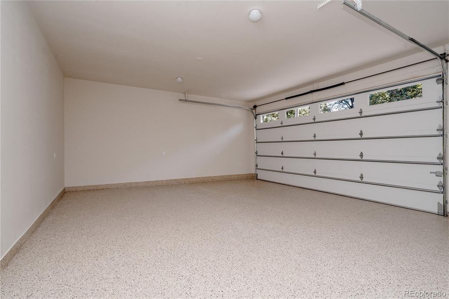 Garage w/ Finished Epoxy Floor