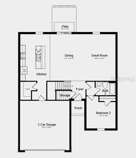 2D floor plan layout of this home in Westview, Kissimmee, FL (Image 2). 2D floor plan layout of this home in Westview, Kissimmee, FL (Image 2).