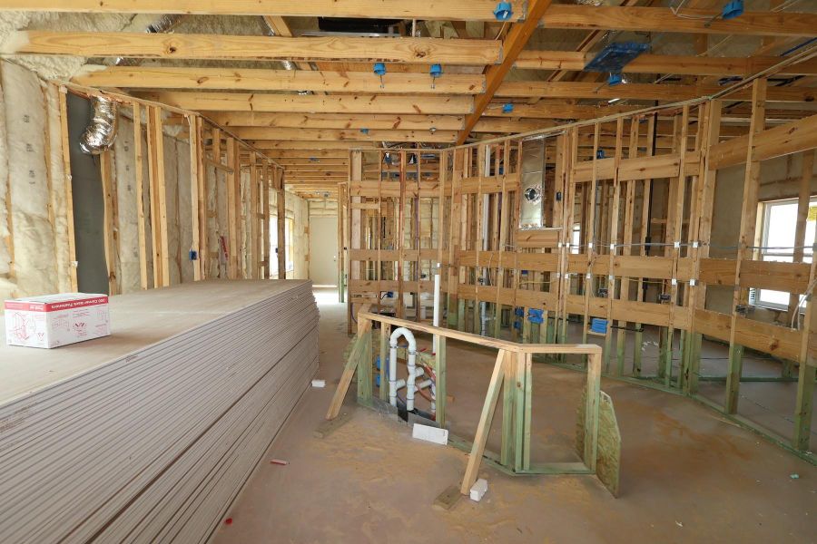 In-progress construction of a new home in The Highlands - Grove Collection, Porter, TX (Image 22). In-progress construction of a new home in The Highlands - Grove Collection, Porter, TX (Image 22).