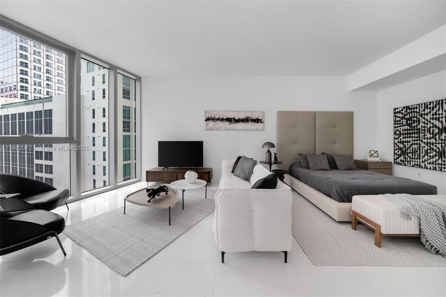 Furnished interior view inside a new home in Aston Martin Residences, Miami (Image 6).