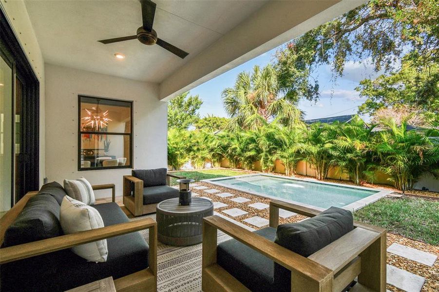 Exterior details and patio area of a home in , Tampa (Image 23).