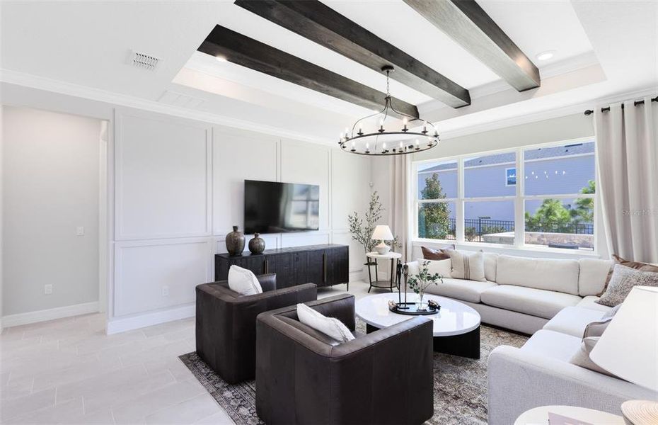 Furnished interior view inside a new home in Parkside Trails, Clermont (Image 11). Furnished interior view inside a new home in Parkside Trails, Clermont (Image 11).