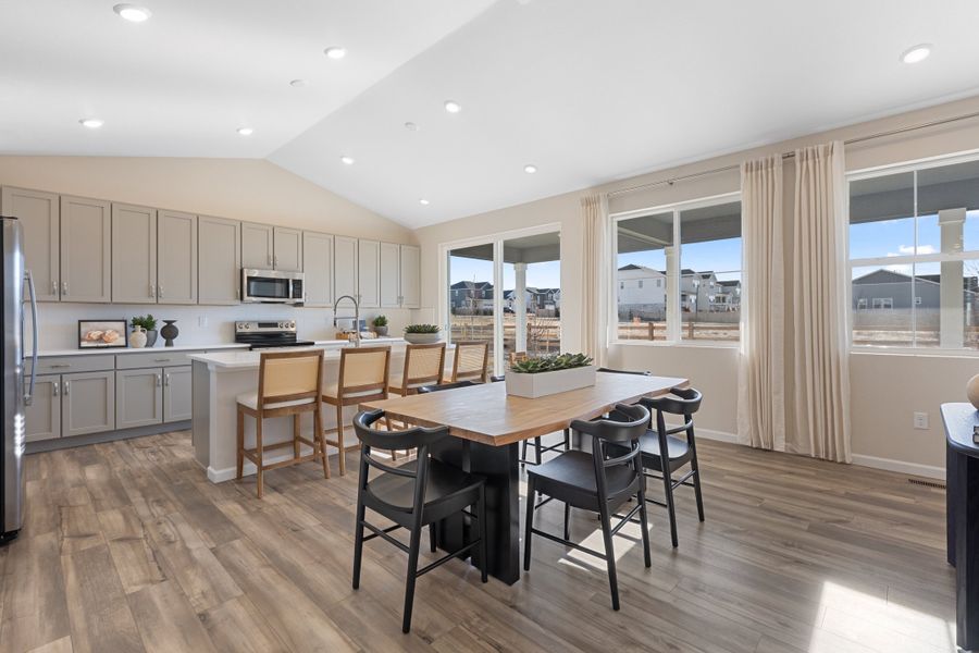 Representative furnished interior of a home built from the 4901 by Risewell Homes in The Aurora Highlands, Aurora (Image 9).