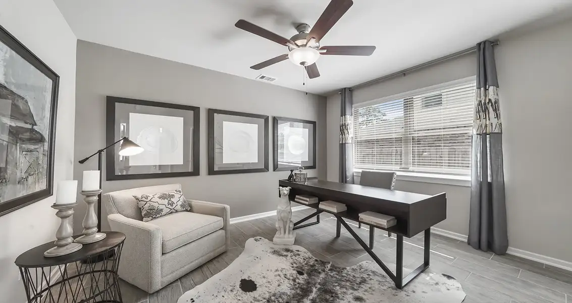 Furnished interior view inside a new home in Wood Leaf Reserve, Tomball (Image 7).