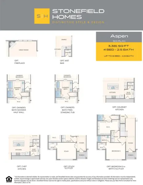 2D floor plan layout of this home in Rio Vista at Kelly Ranch, Aledo, TX (Image 5).