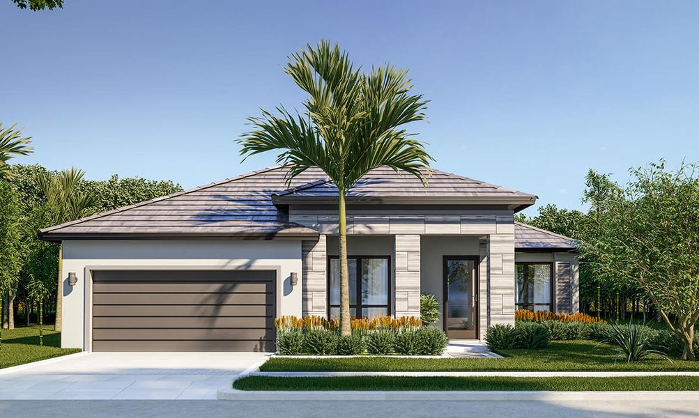 Representative exterior photo of a completed home built from the Gulf by CC Homes in Maple Ridge, Ave Maria, FL (Image 5).