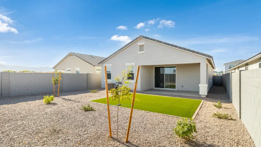 Exterior details and patio area of a home in Zanjero Pass, Waddell (Image 20).