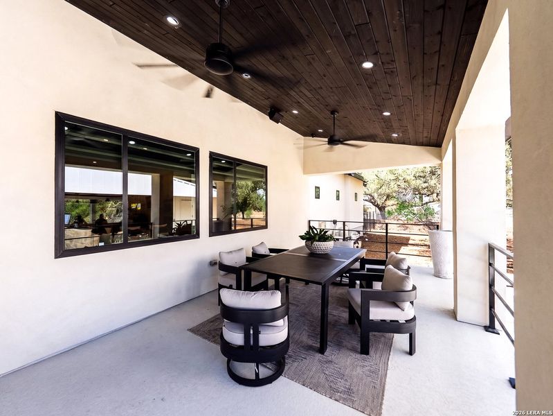 Exterior details and patio area of a home in , Boerne (Image 27).