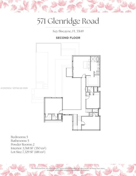 2D floor plan layout of this home in , Key Biscayne, FL (Image 4).