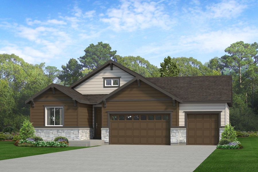 Representative exterior photo of a completed home built from the Ironton by Landsea Homes in Cherry Meadows, Brighton, CO (Image 5).