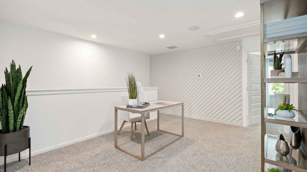 Furnished interior view inside a new home in Murphy Village, Missouri City (Image 10). Furnished interior view inside a new home in Murphy Village, Missouri City (Image 10).