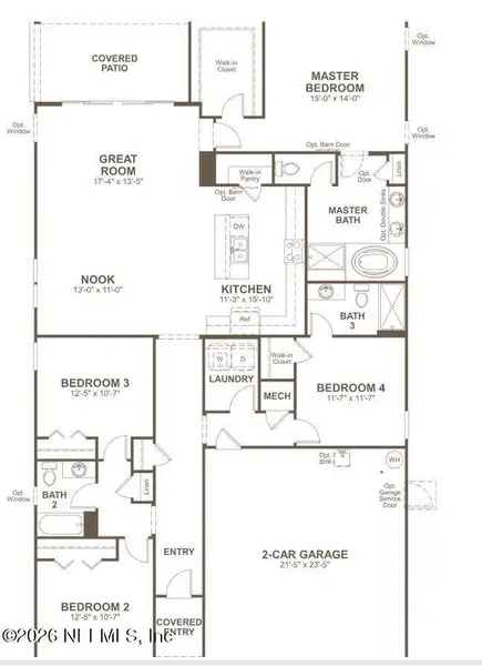 2D floor plan layout of this home in , Palm Coast, FL (Image 4).