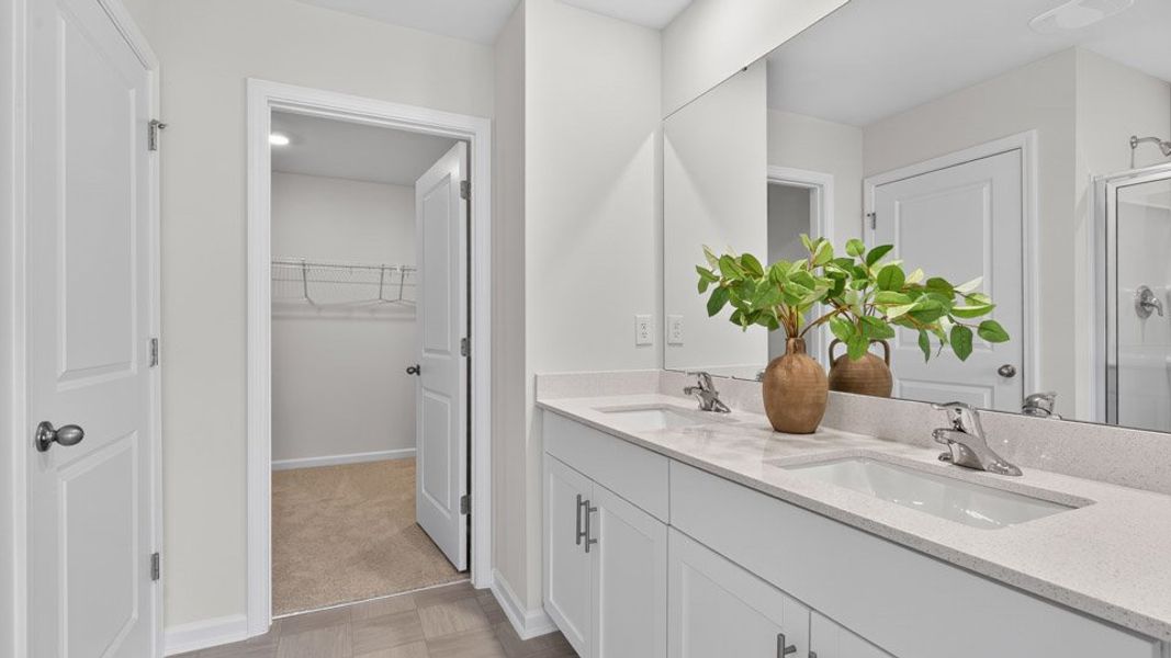 Representative furnished interior of a home built from the Blake by D.R. Horton in The Townes at Anderson Farm, Wendell (Image 14).