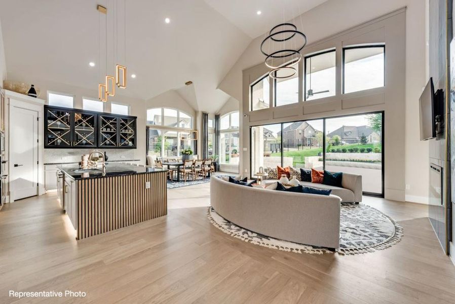 Furnished interior view inside a new home in Chatham Reserve, Providence Village (Image 7).