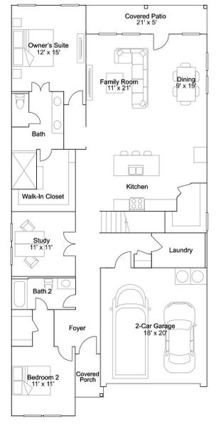 2D floor plan layout of this home in Scotts Bend, Baytown, TX (Image 2). 2D floor plan layout of this home in Scotts Bend, Baytown, TX (Image 2).