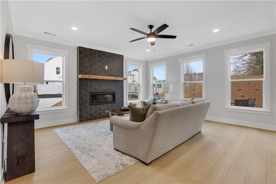 Furnished interior view inside a new home in , Cartersville (Image 39).