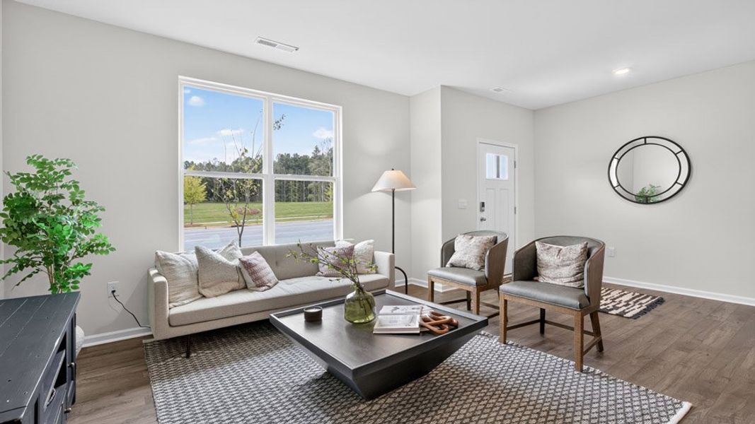 Furnished interior view inside a new home in The Townes at Anderson Farm, Wendell (Image 13).