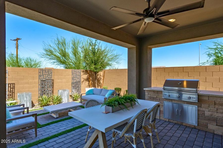 Backyard - Digital Rendering Built in BB Backyard - Digital Rendering Built in BB