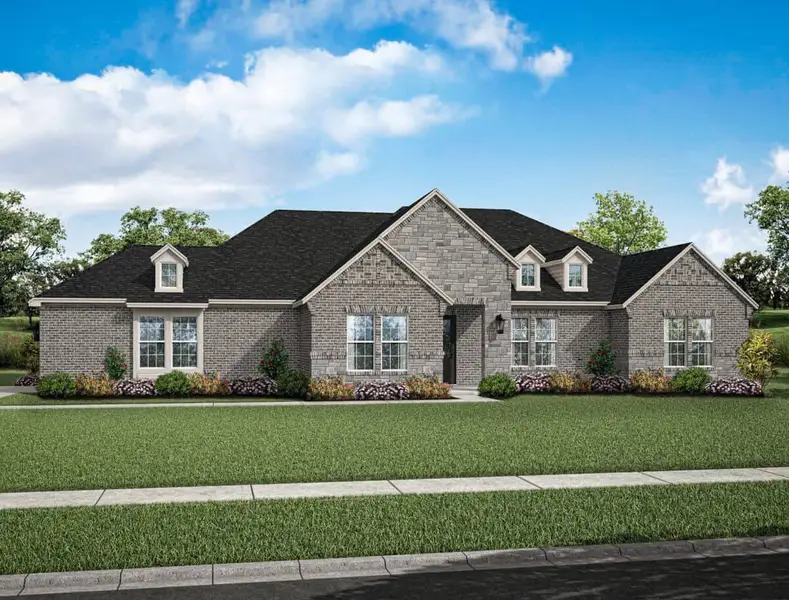 Representative exterior photo of a completed home built from the 3385 by Gracepoint Homes in The Manors, New Waverly, TX (Image 5). Representative exterior photo of a completed home built from the 3385 by Gracepoint Homes in The Manors, New Waverly, TX (Image 5).