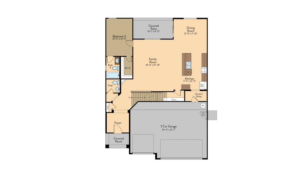 2D floor plan layout for the Franklin by View Homes in Enchanted Hills, El Paso, TX (Image 3).