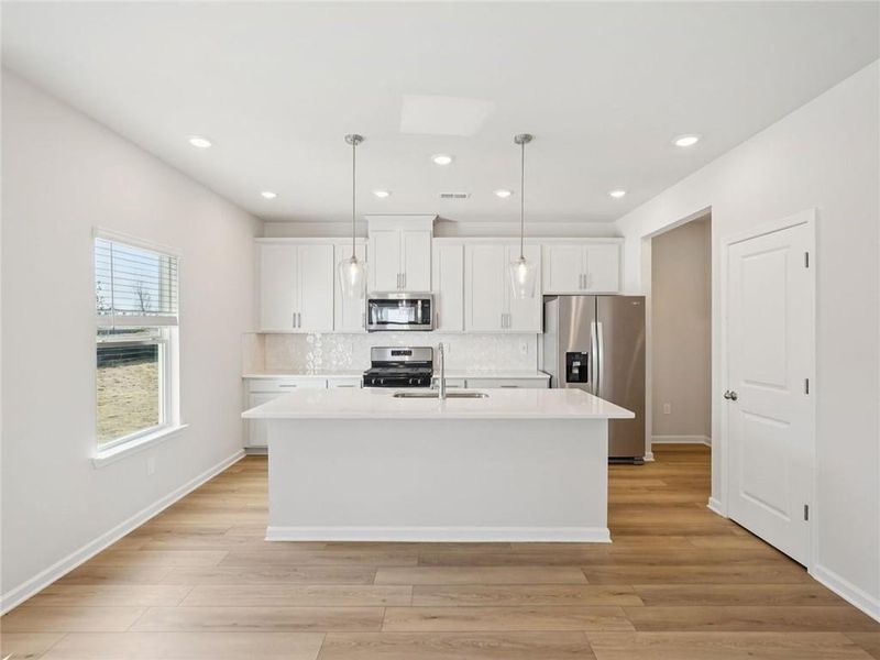 Furnished interior view inside a new home in Creekside at Oxford Park, Fairburn (Image 4). Furnished interior view inside a new home in Creekside at Oxford Park, Fairburn (Image 4).