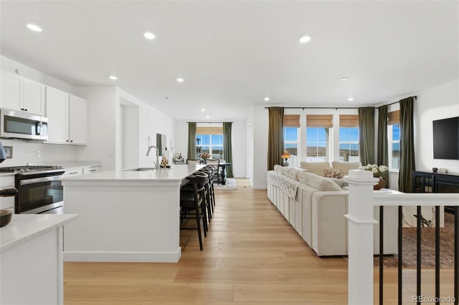 Furnished interior view inside a new home in Harvest Ridge, Aurora (Image 7).