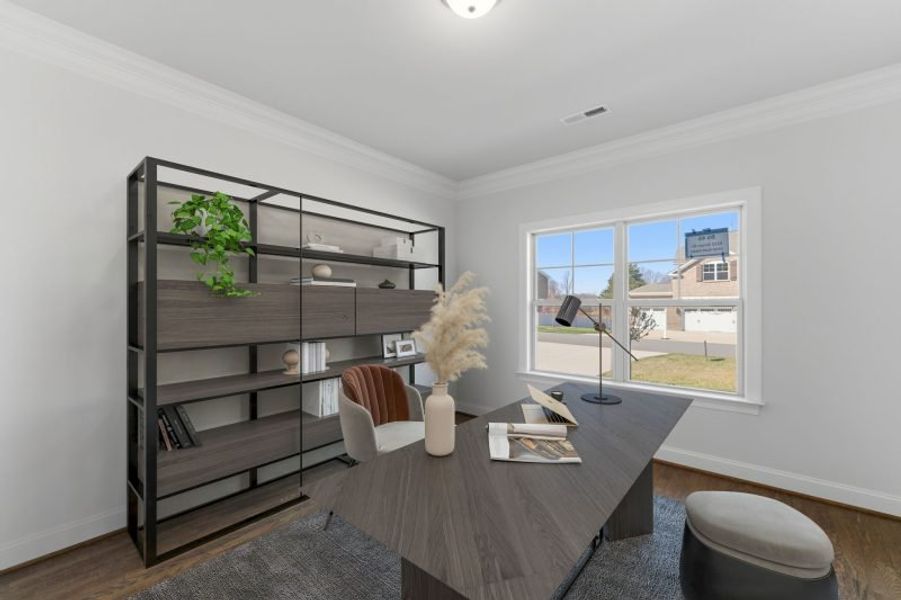 Representative furnished interior of a home built from the Hampton by Keystone Homes NC in Preserve at Carriage Cove, Oak Ridge (Image 7).