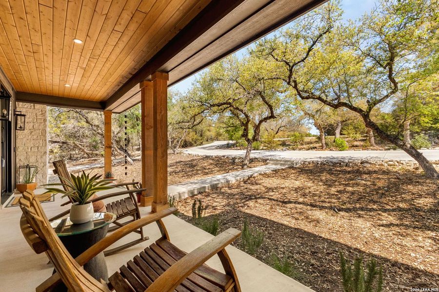 Exterior details and patio area of a home in , New Braunfels (Image 30).