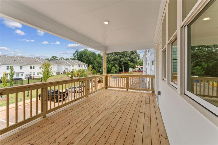 Exterior details and patio area of a home in East Park Village, Kennesaw (Image 3).