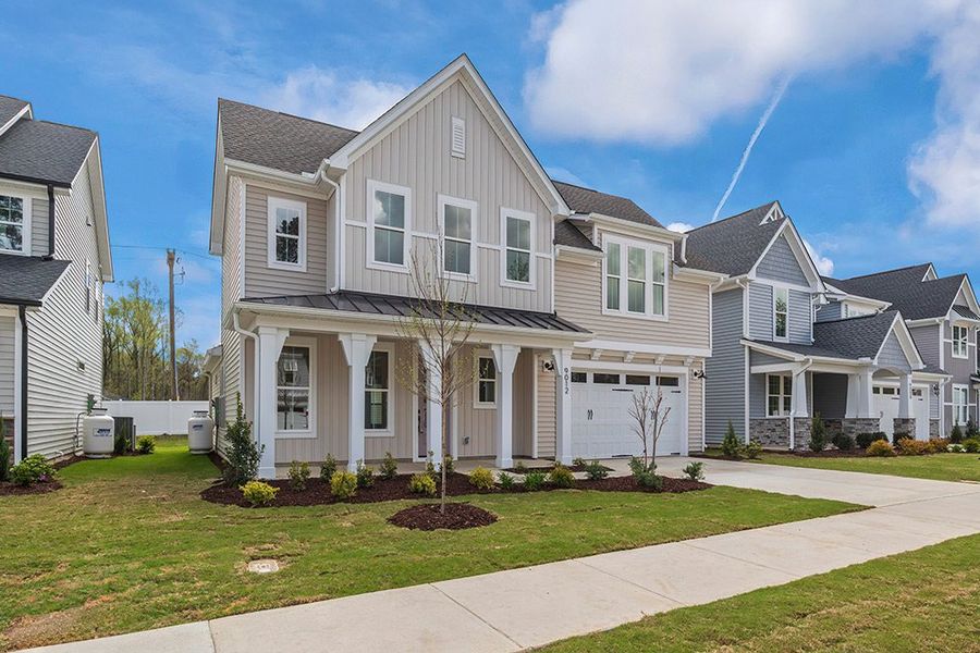 Representative exterior photo of a completed home built from the The Highland by RobuckHomes in Baylee Ridge, Selma, NC (Image 28). Representative exterior photo of a completed home built from the The Highland by RobuckHomes in Baylee Ridge, Selma, NC (Image 28).