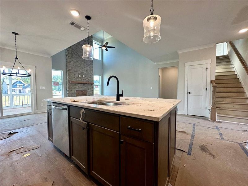 Furnished interior view inside a new home in Twin Lakes, Hoschton (Image 10).