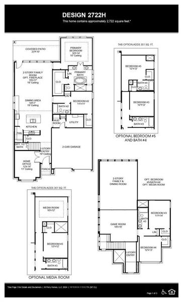 2D floor plan layout of this home in Mosaic 50', Celina, TX (Image 4).