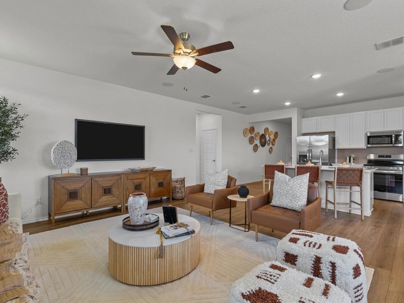 Representative furnished interior of a home built from the The Daphne I by Davidson Homes LLC in Royal Crest, San Antonio (Image 14). Representative furnished interior of a home built from the The Daphne I by Davidson Homes LLC in Royal Crest, San Antonio (Image 14).