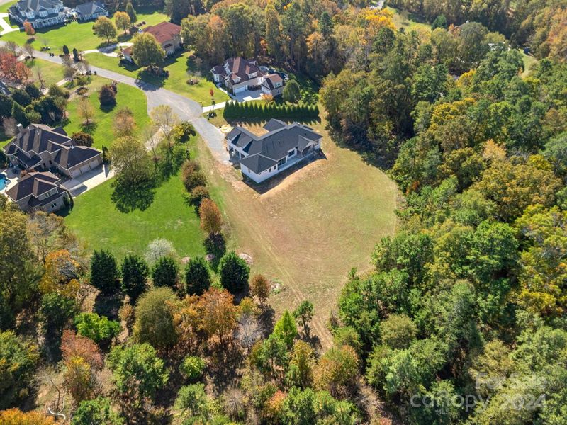 Aerials showing large backyard